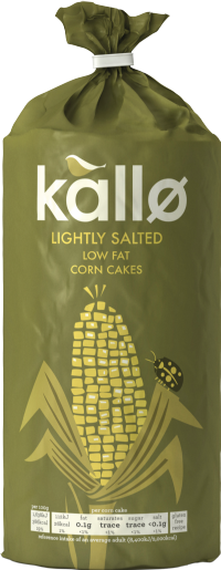 KALLO Corn Cakes - Lightly Salted 130g