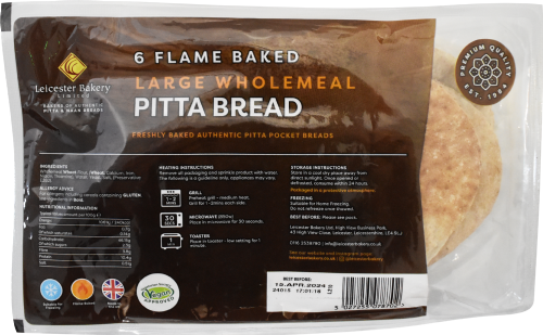 LEICESTER BAKERY 6 Wholemeal Pitta Breads