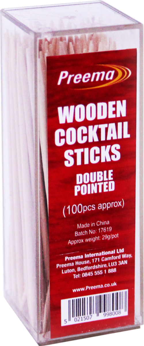 PREEMA Wooden Cocktail Sticks 100pcs