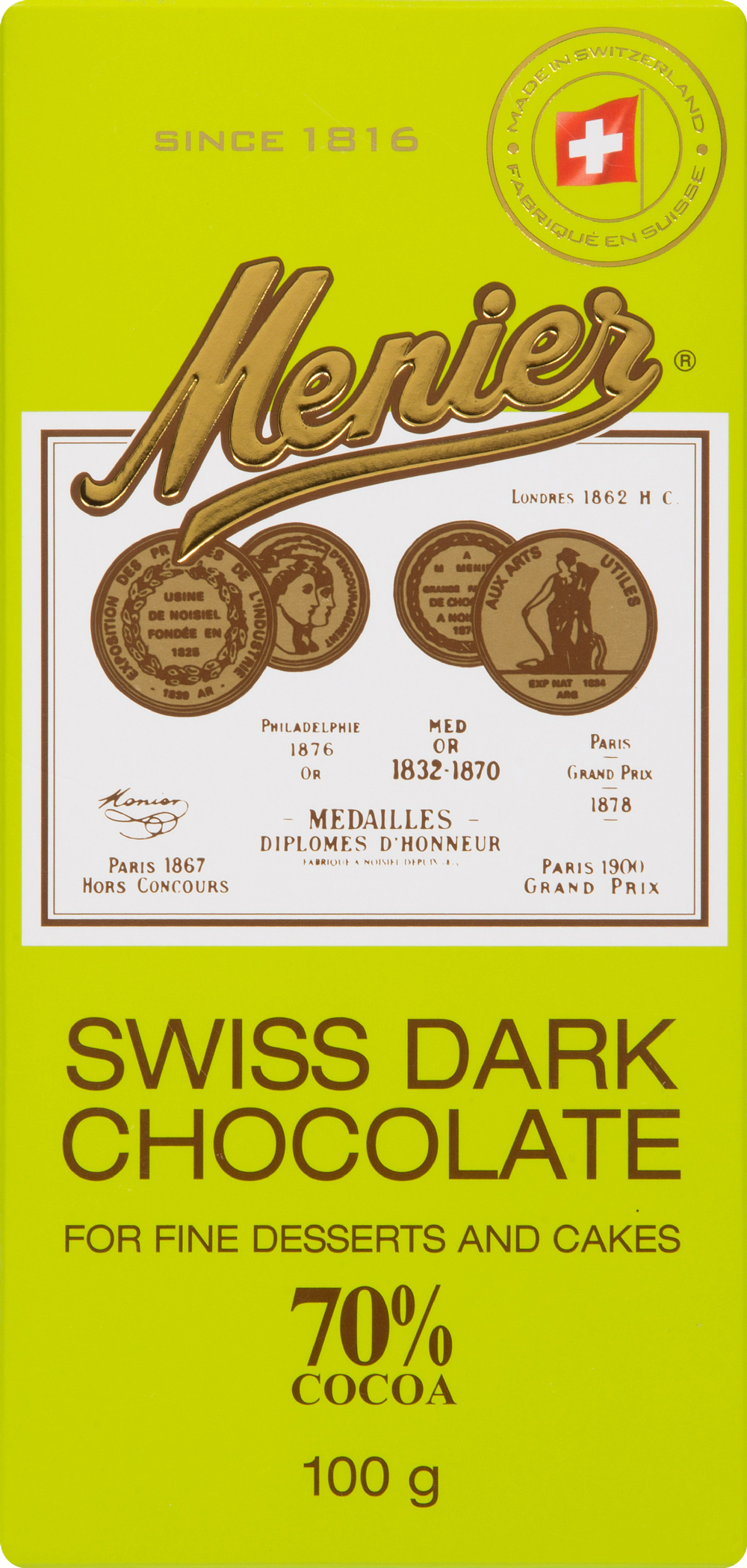 CHOCOLAT MENIER Swiss Dark Cooking Chocolate 100g