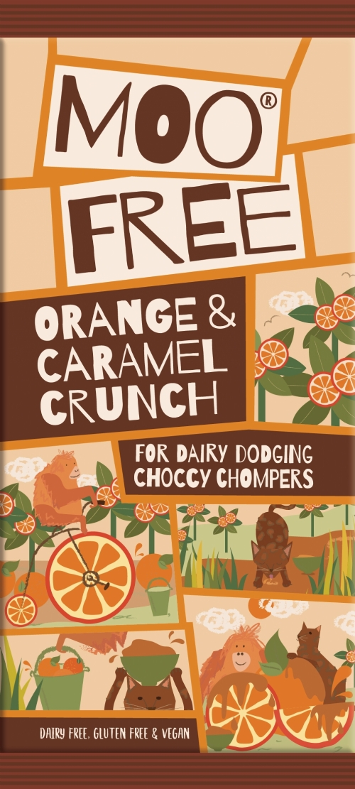 MOO FREE Everyday Bar - Orange & Caramel Crunch 80g