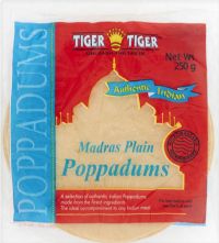 TIGER TIGER Madras Plain Poppadums 250g
