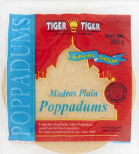 TIGER TIGER Madras Plain Poppadums 250g