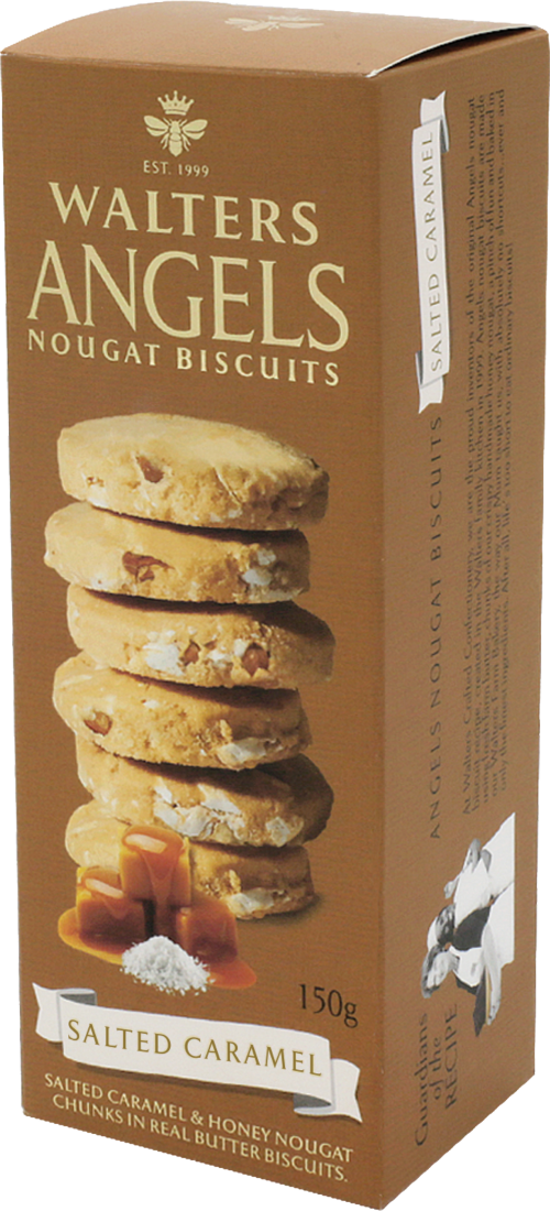 WALTERS Angels Nougat Biscuits - Salted Caramel 150g