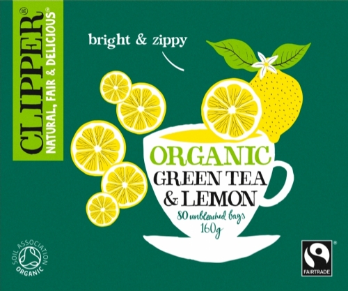 CLIPPER Organic Fairtrade Lemon Green Teabags 80's