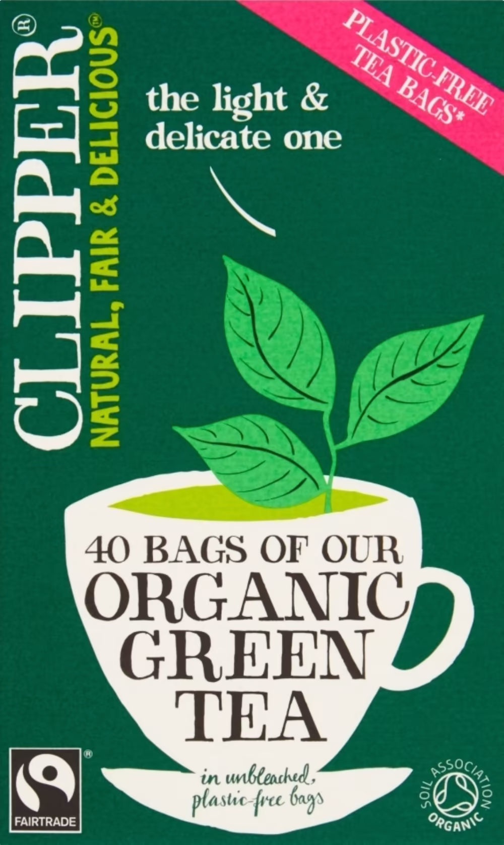 CLIPPER 40 Organic Green Tea Teabags 80g