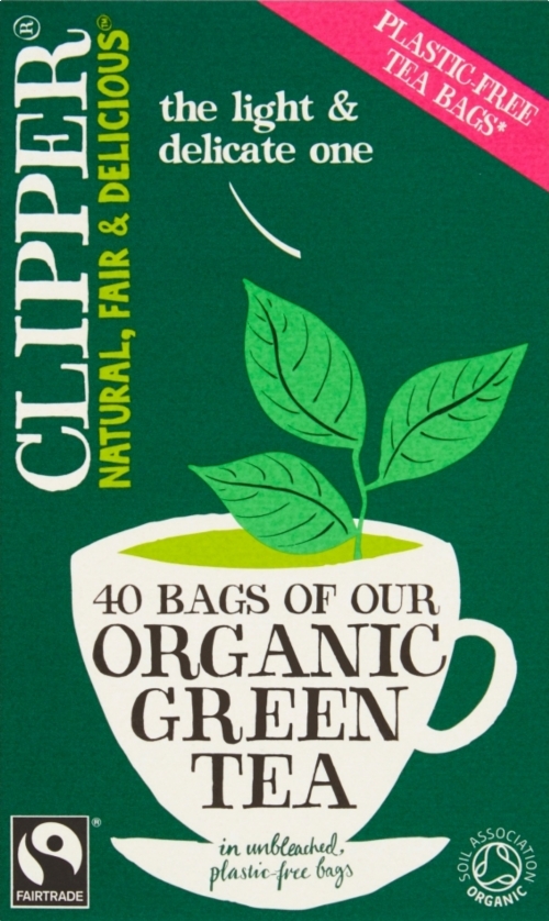 CLIPPER Organic Fairtrade Pure Green Tea Bags 40's