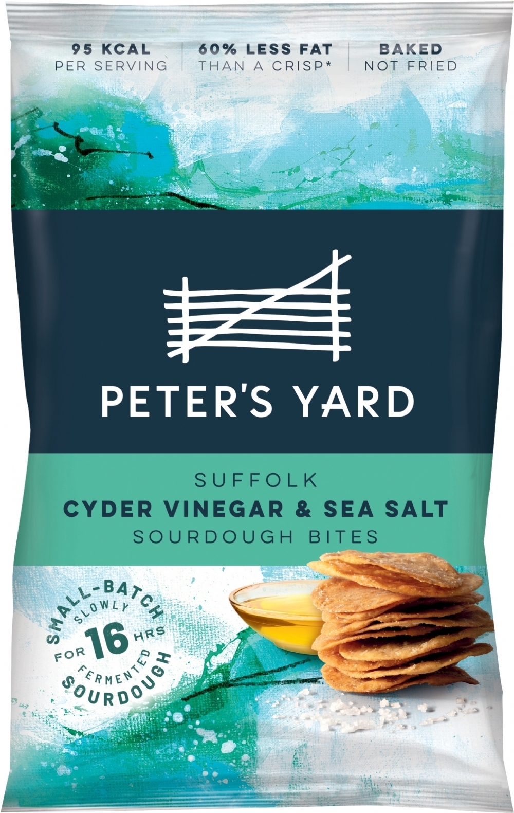 PETER'S YARD Suffolk Cyder Vinegar/Sea Salt S/Dough Bites90g (5060198820786)