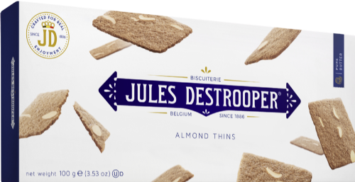 JULES DESTROOPER Almond Thins 100g