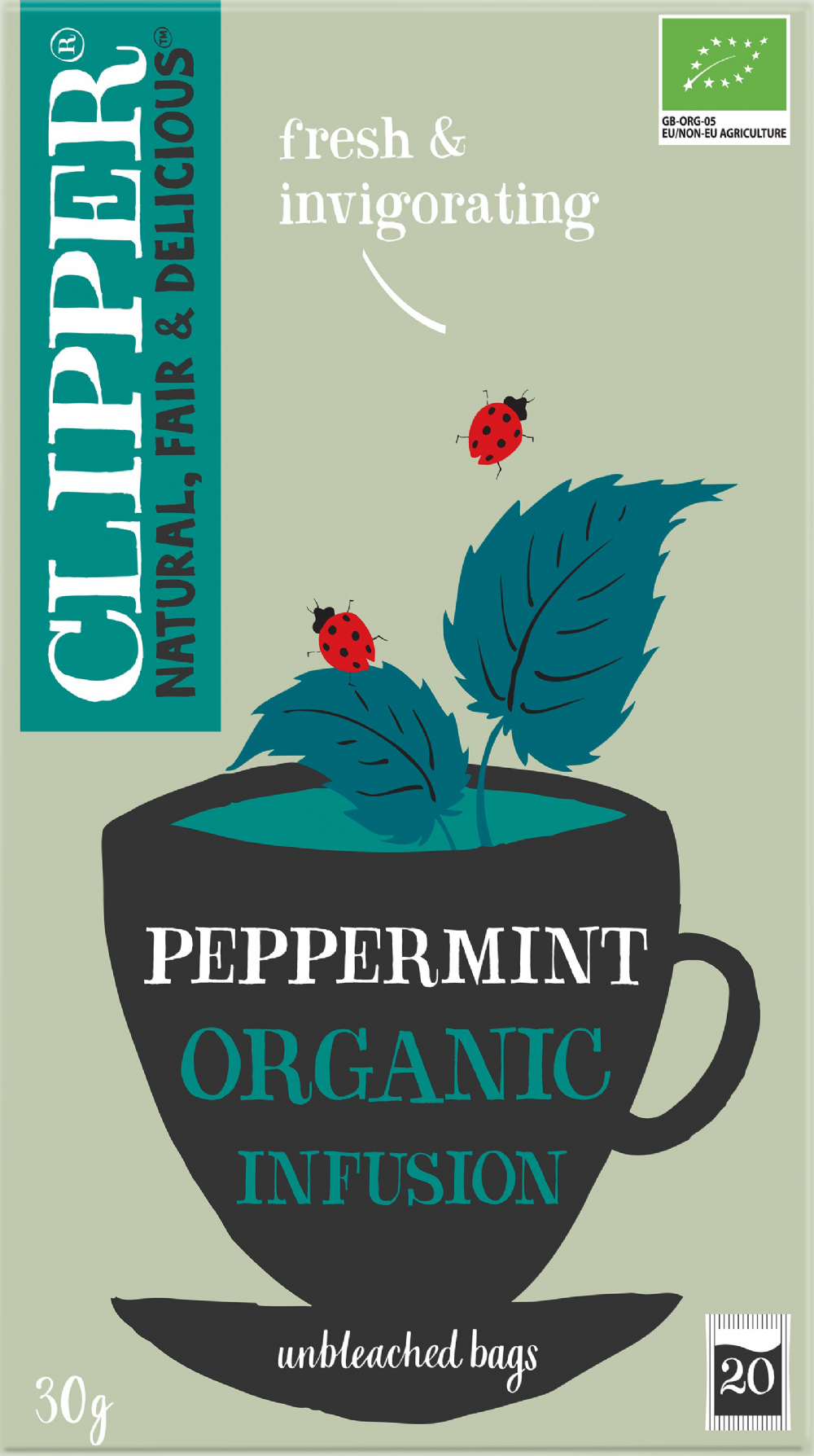 CLIPPER 20 Organic Peppermint Teabags 30g