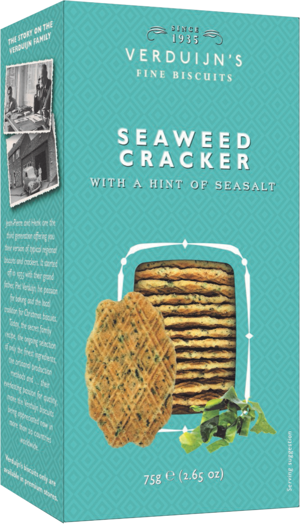 Verduijn's Seaweed Crackers with a Hint of Sea Salt 75g