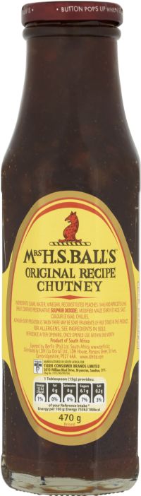 MRS H.S. BALL'S Original Recipe Chutney 470g