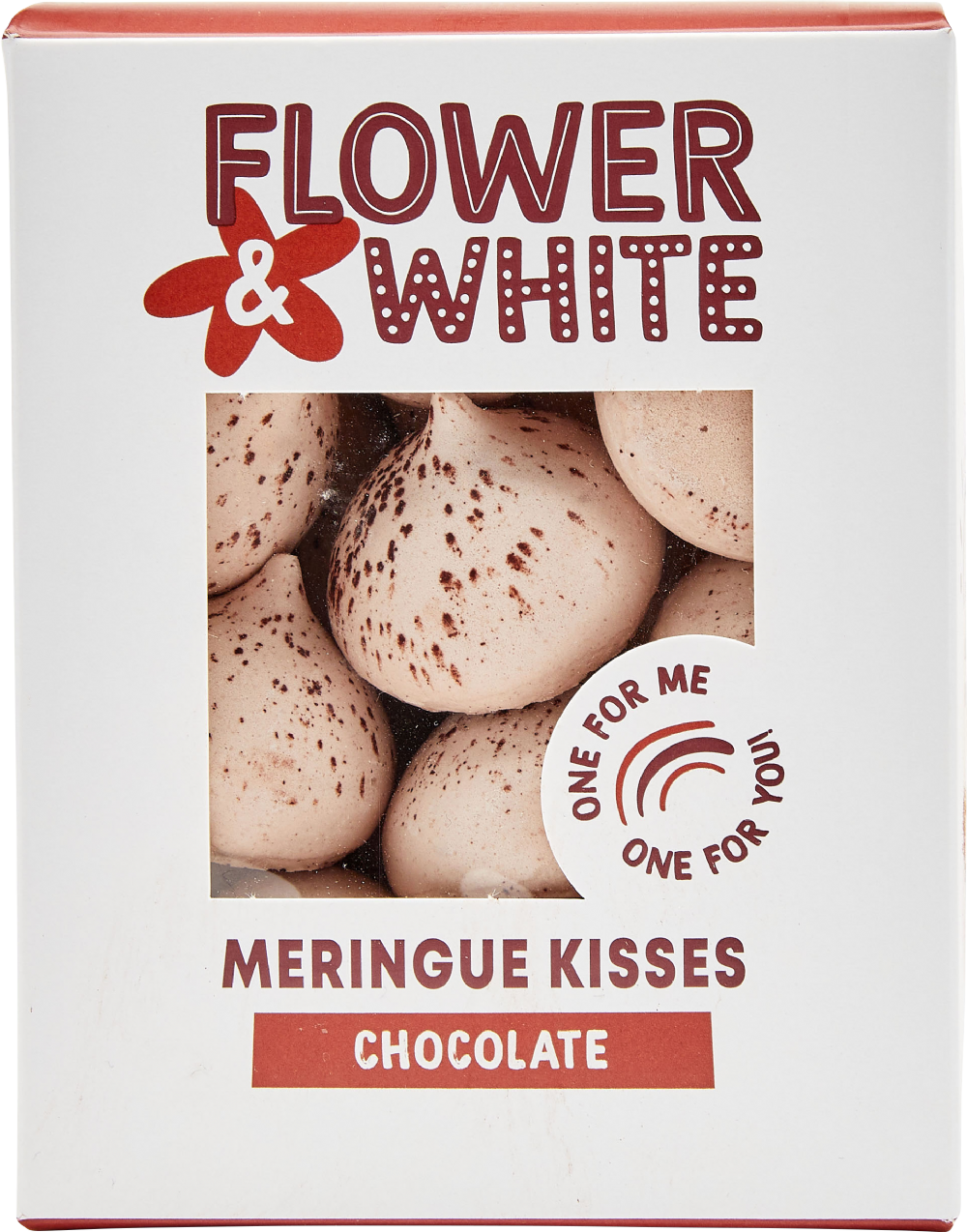 FLOWER & WHITE Meringue Kisses - Chocolate 100g (5060314324716)