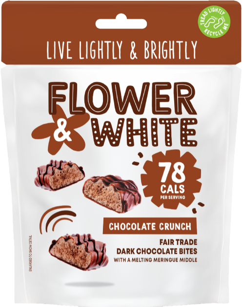 FLOWER & WHITE Chocolate Crunch Dark Chocolate Bites 75g