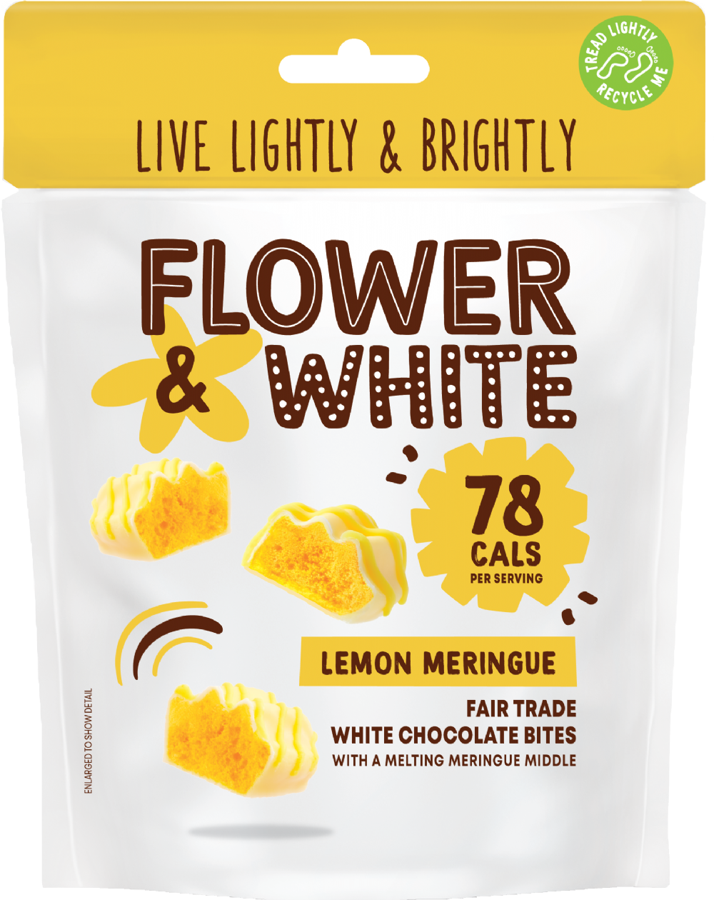 FLOWER & WHITE Lemon Meringue White Chocolate Bites 75g (5060314324877)