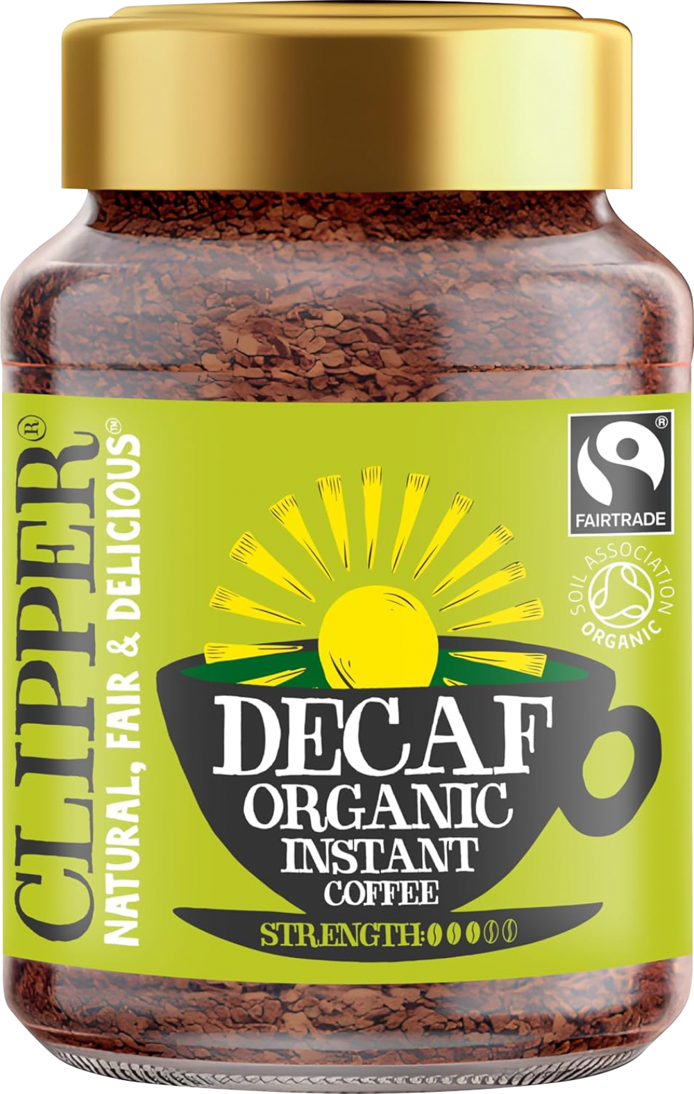 CLIPPER Fairtrade Organic Arabica Instant F.D. Decaf Coffee