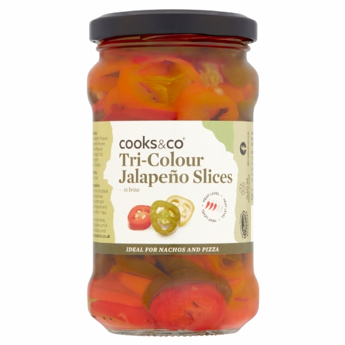 COOKS & CO. Tri-Colour Jalapeno Slices 290g
