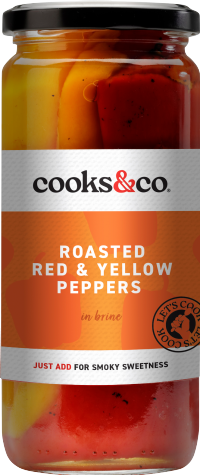 COOKS & CO. Roasted Red & Yellow Peppers 460g