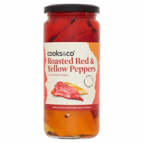 COOKS & CO. Roasted Red & Yellow Peppers 460g