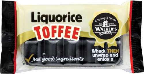WALKER'S NONSUCH Liquorice Toffee - Bar 100g