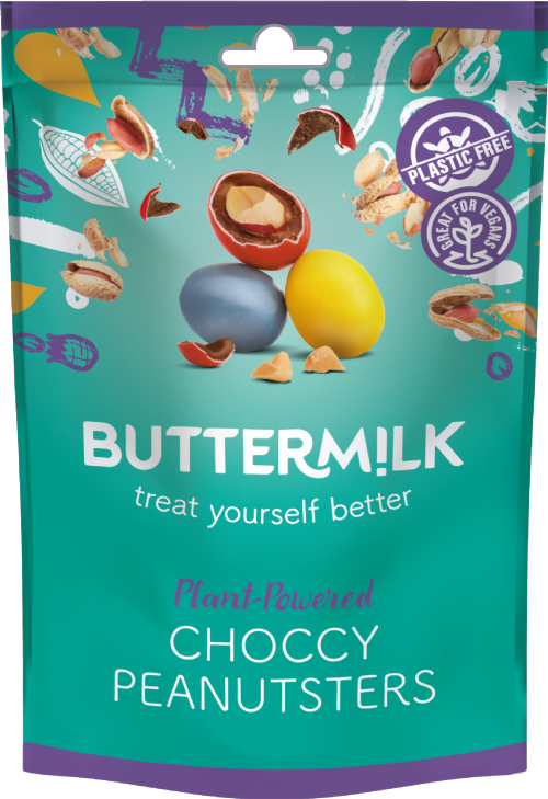 BUTTERMILK Plant Powered Choccy Peanutsters - Pouch 100g