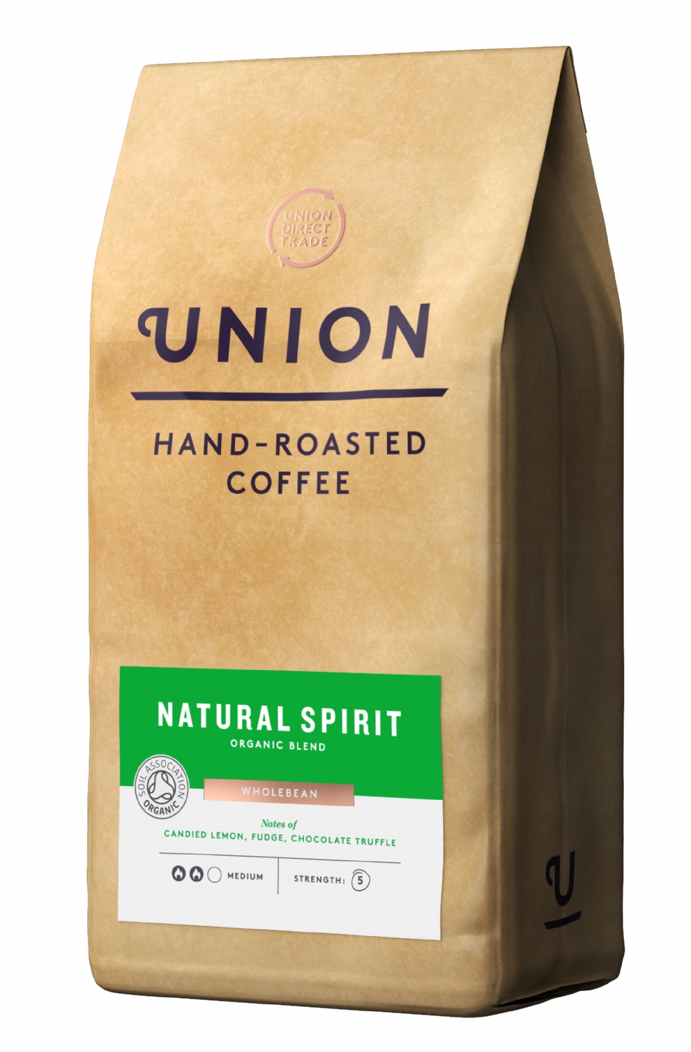 UNION Hand-Roasted Coffee Natural Spirit Organic W/Bean 500g (5060035750269)
