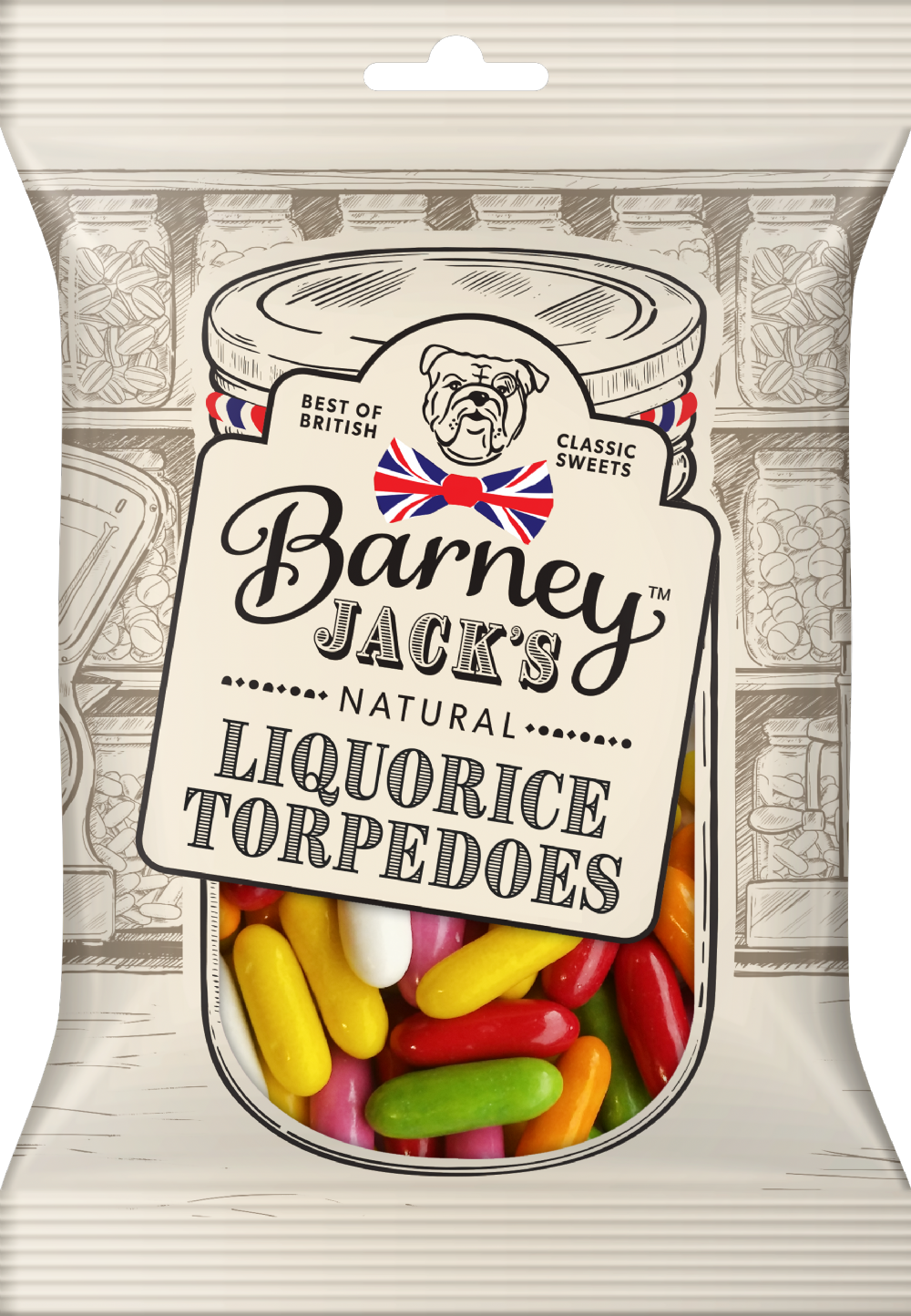 BARNEY JACK'S Liquorice Torpedoes 150g (5060284870770)