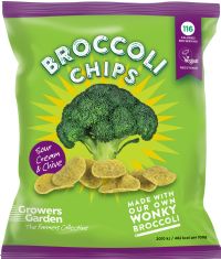 GROWERS GARDEN Broccoli Chips - Sour Cream & Chive 84g