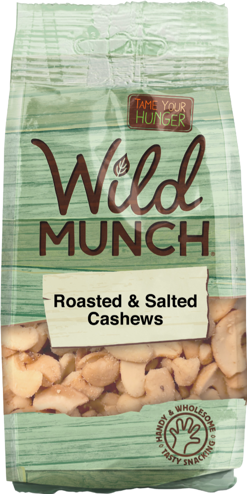 WILD MUNCH Roasted & Salted Cashews 120g