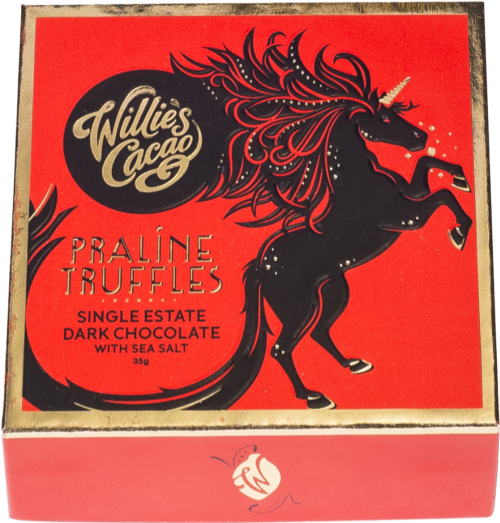 WILLIE'S CACAO Praline Truffles - Dark Choc / Sea Salt 35g