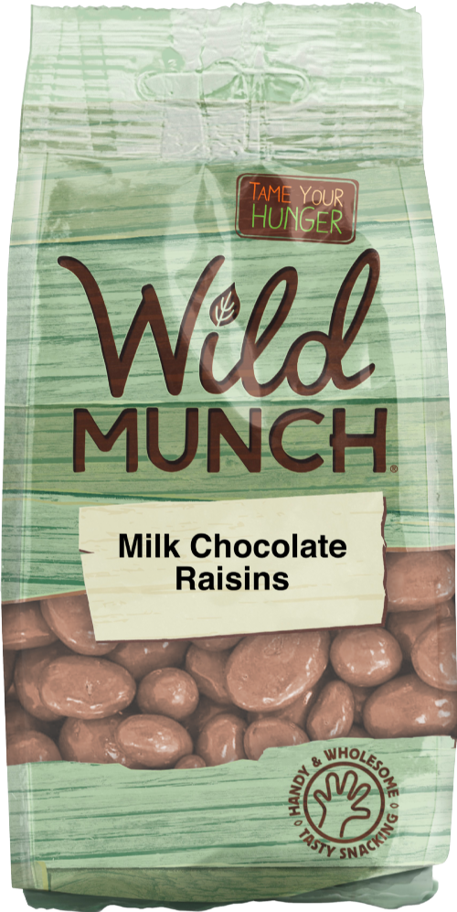 WILD MUNCH Milk Chocolate Raisins 150g