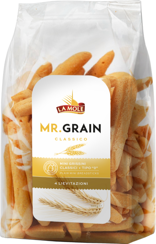 LA MOLE Mr Grain Mini Breadsticks - Plain 100g
