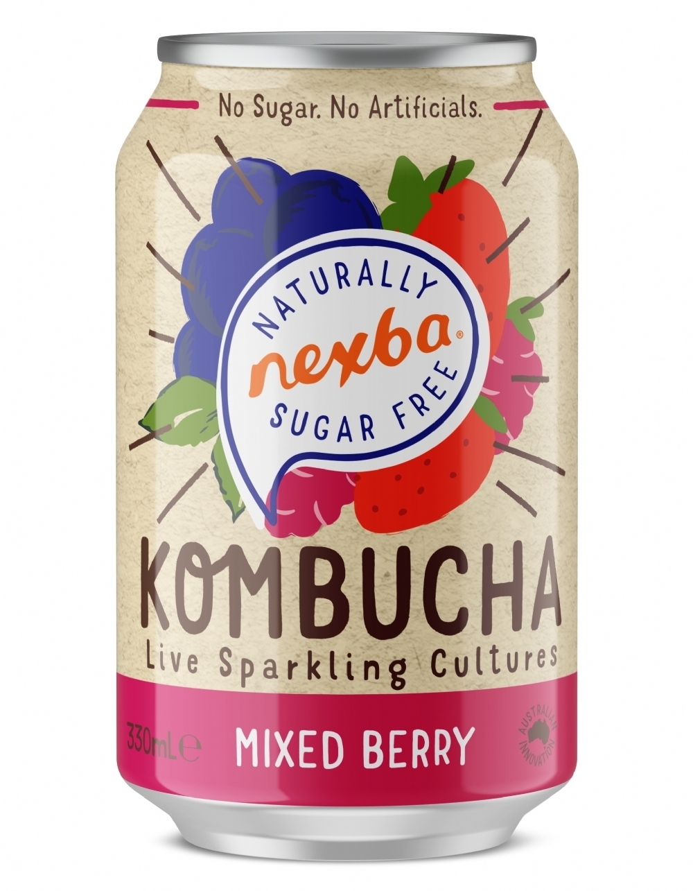 NEXBA Kombucha - Mixed Berry 330ml (5060770730229)