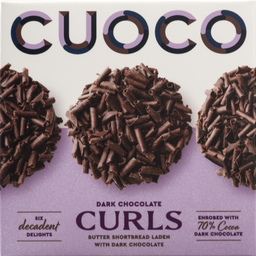CUOCO Dark Chocolate Curl Biscuits 120g