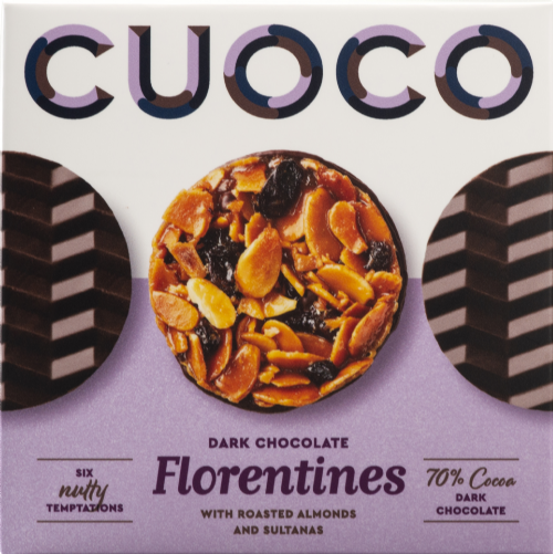 CUOCO Dark Chocolate Florentines 115g