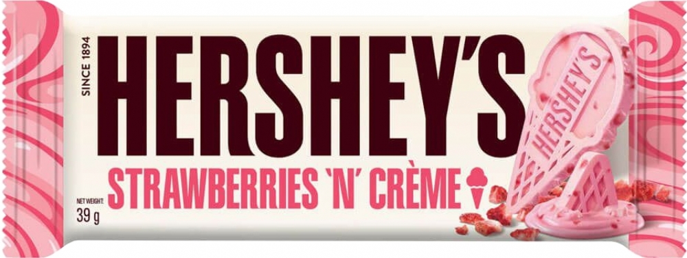 HERSHEY'S Strawberries 'n' Creme Bar 39g (6942836720230)