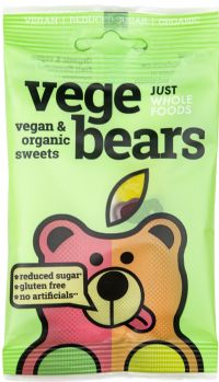 JUST WHOLEFOODS Vegebears Fruit Jellies 70g (5022775000912)