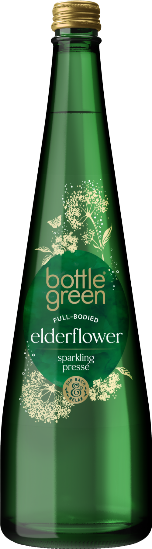 BOTTLE GREEN Full-Bodied Elderflower Sparkling Presse 750ml