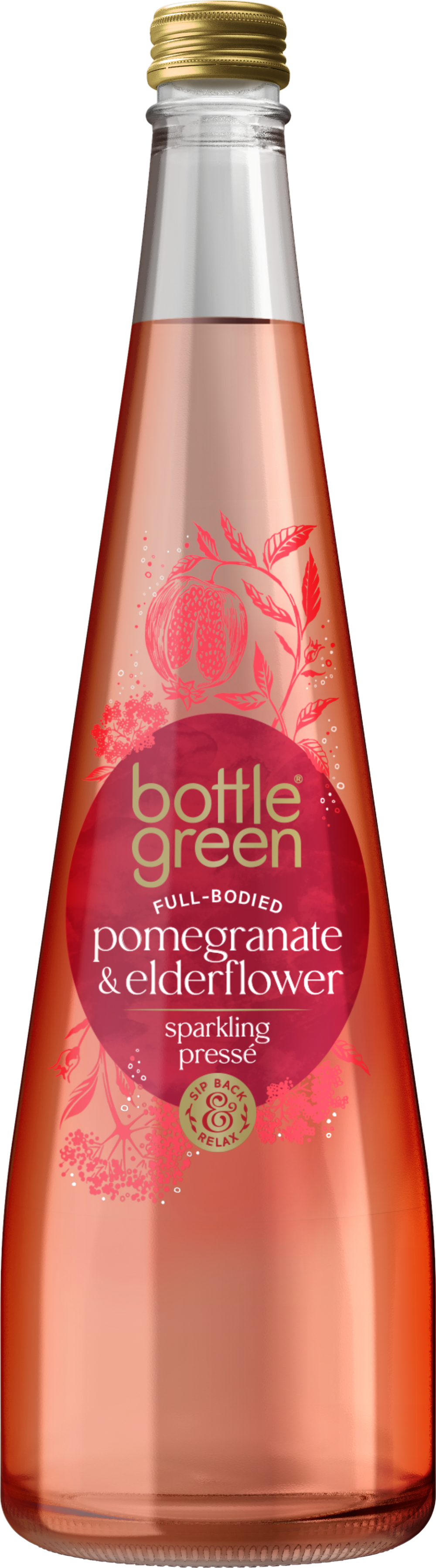 BOTTLE GREEN Pomegranate & Elderflower Presse 750ml (5021812005408)