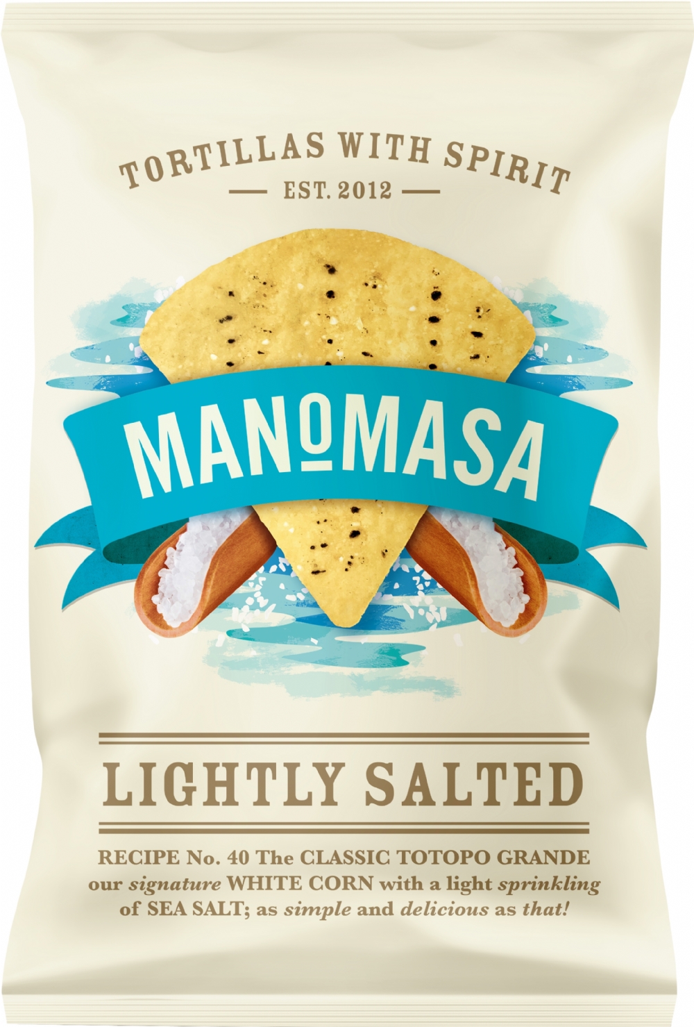 MANOMASA Lightly Salted Tortillas Chips 160g (5060314480511)