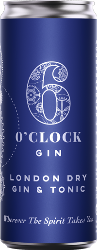 6 O'CLOCK London Dry Gin & Tonic - Can 7% ABV 250ml