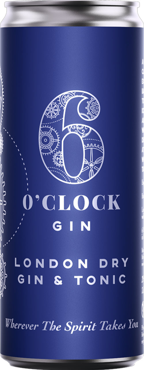 SIX O'CLOCK London Dry Gin & Tonic - Can 7% ABV 250ml