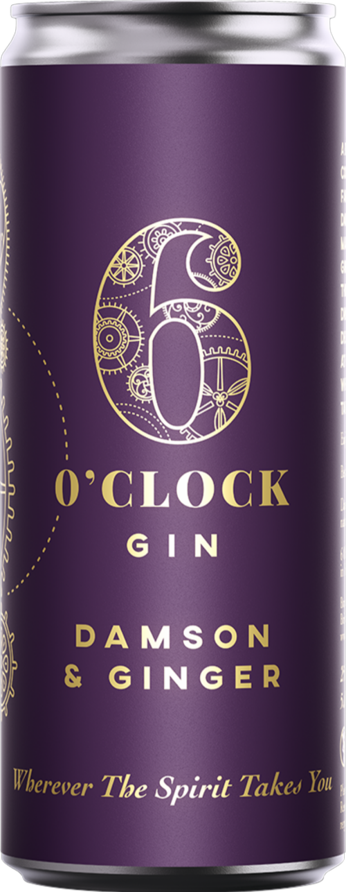 SIX O'CLOCK Damson & Ginger Gin & Tonic - Can 5% ABV 250ml