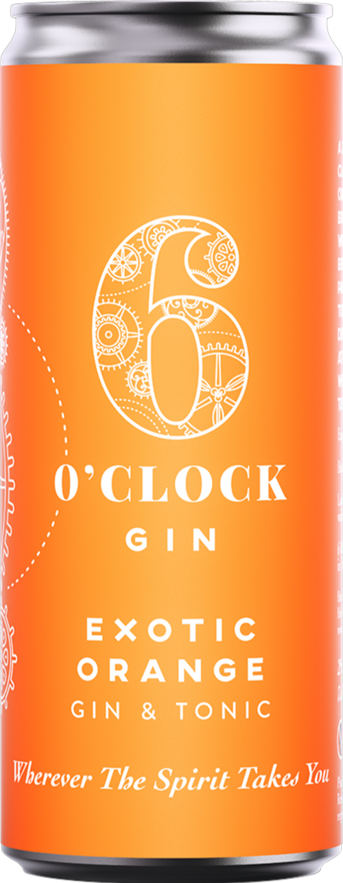 SIX O'CLOCK Exotic Orange Gin & Tonic - Can 7% ABV 250ml