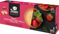 3 TOQUES 9 Sweet Shortcrust Tart Shells 216g