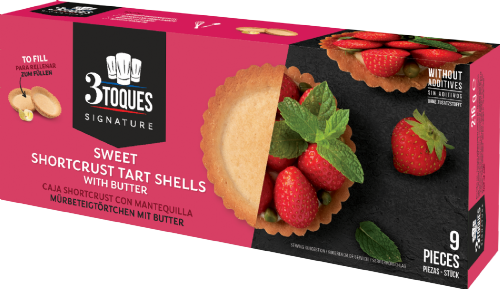 3 TOQUES 9 Sweet Shortcrust Tart Shells 216g