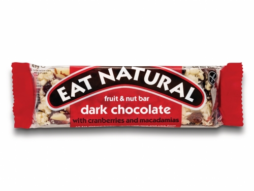 EAT NATURAL Cranberry & Macadamia Bar / Dark Choc 45g
