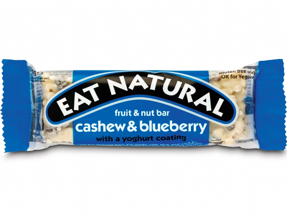 EAT NATURAL Yoghurt Coated Cashew & Blueberry Bar 45g