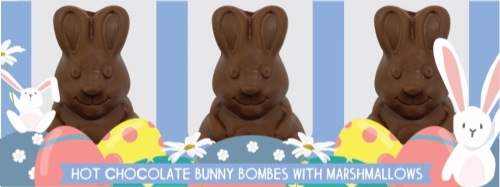 COCOBA Bunny Hot Chocolate Bombes with Marshmallows 150g