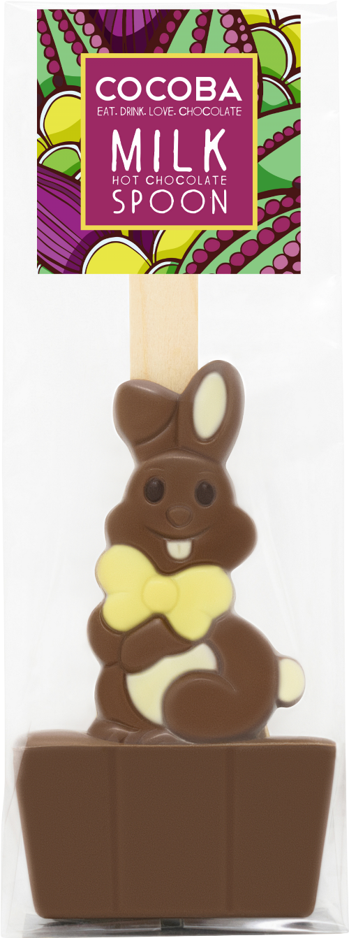 COCOBA Milk Hot Chocolate Spoon with Bunny 50g